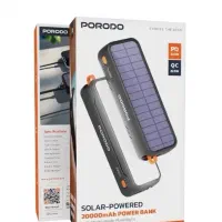 پاوربانک خورشیدی پرودو مدل Porodo Solar-Powered