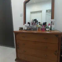 آینه با دراور چوبی