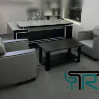 میز مدیریت سبلان کد ۵۵۶۰/نیمست طوسی مدرن کمد
