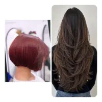 کوتاهی مو مدل باب شیب دار ، باب گرجویشن ، لیر