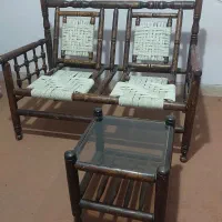 صندلی چوبی حصیری نوستالژیک