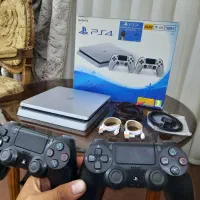 فروش PS4 Slim کپی‌خور فول بازی دو دسته نو نقره ای