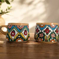 فنجان سرامیکی دست‌ساز (جفت)