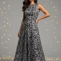 پیراهن ماکسی طرح دار