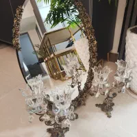 آیینه شمعدان برنزی کاملا نو