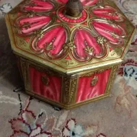 جعبه فلزی انگلیسی ۸ گوشه عتیقه