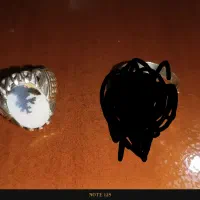 دو عدد انگشتر نقره مردانه دست ساز