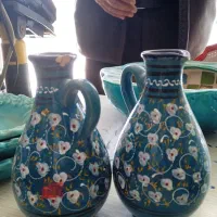 هفت سین سفالی قدیمی خوش رنگ تمیزوسالم