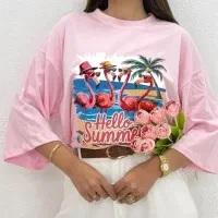 تیشرت سامر طرح فلامینگو