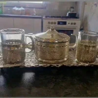سرویس فنجان و قندان ۶ نفره آنتیک