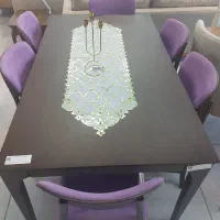 میز ناهار خوری شش نفره گردویی مدل رترو