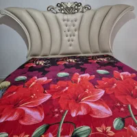 پتو مسافرتی دونفره گلدار  ژله ای