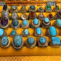 انگشترجعبه ای فیروزه زمرد یاقوت جواهری یکجامیفروشم