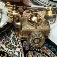 تلفن قدیمی ا ابکاری طلا و اصل