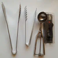 انبر سالاد. اسکوپ بستنی. قندشکن