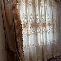 پرده ترک و کناره مخمل کارشده