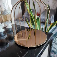 سینی طلاکوب شیشه ای  نو