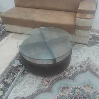 میز جلو مبلی در حد نو با شیشه میرال ۶ لایه