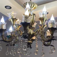 لوستر برنج ۱۲ شعله