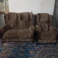 مبل 7 نفره تمیز چوب گردویی