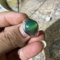 انگشتر عقیق سبز کهنه انگشتر کهنه عقیق عتیقه