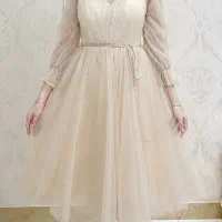 لباس مجلسی دخترانه کرم
