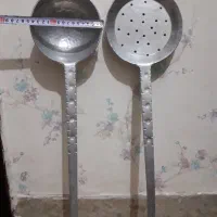 کفگیر و ملاقه مس قلع شده ، مهر دار