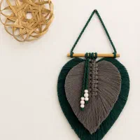 دیوار کوب برگ مکرومه