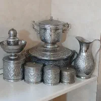 سرویس برنجی قلمکاریی عتیقه