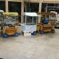 فر پز چهار چرخ مستقر در غذا تخمه ساندویچی گرمکن