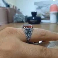 انگشتر نقره منقش به نام آقا جان امام علی (ع)