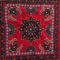 رومیزی پته قرمز پشم دوخت تمیز یک لا