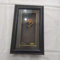 تابلو گل رز با روکش طلا برند زرسام