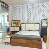 تخت خواب تمام چوب دونفره//