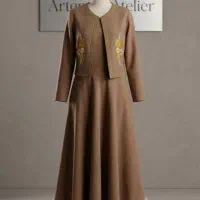 ست سارافون و جلیقه زنانه نو گلدوزی‌دار