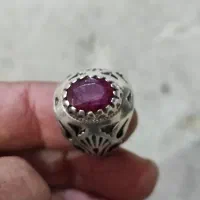 انگشتر نقره یاقوت