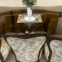 مبل ۹نفره استیل ناهار خوری ۸ نفره استیل