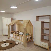 سرویس خواب نوزاد و نوجوان تخت کلبه