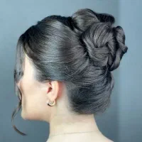 تخفیف شنیون و بافت مو مدل