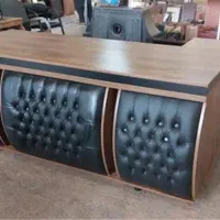 میز مدیریتی ۲متری سنگین چوب و چرم