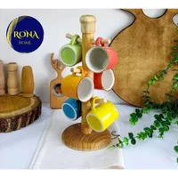 استند آویز چوبی فنجان قابل شستشو