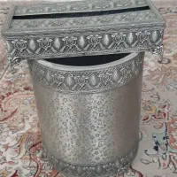 جا دستمال کاغذی و سطل زباله