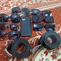 عینک زنانه مردانه ایتالیایی پاور بانک کمربند نو