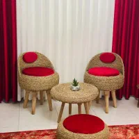 میز صندلی حصیری