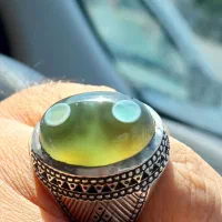انگشتر باباقوری دوچشم طبیعی