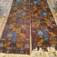 سماور عتیقه و قالیچه دست بافت|کلکسیون اشیاء عتیقه|بیرجند, |دیوار