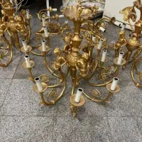 فروش وخریدار لوستروآینه شمعدون برنجی وآبکاری