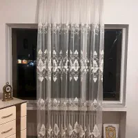 پرده توری خامه دوزی