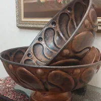 استند / ظرف آجیل، فلزی طرح مس