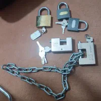 قفل کتابی و قفل آویز وزنجیر محکم